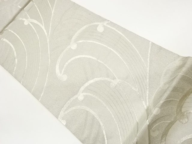 抽象荒波模様織出し袋帯